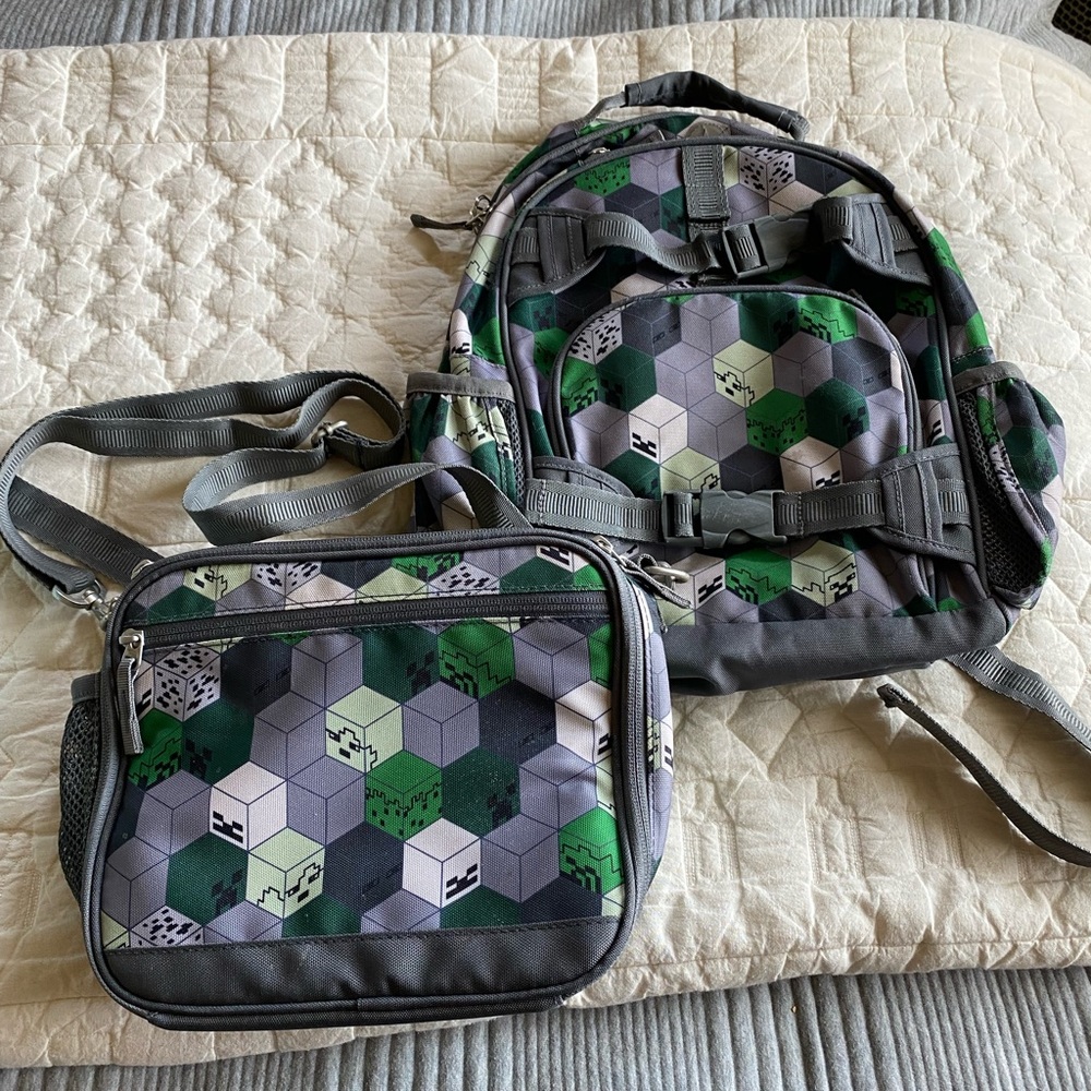 Pottery Barn Kids Minecraft Mackenzie Small backpack & lunch bag